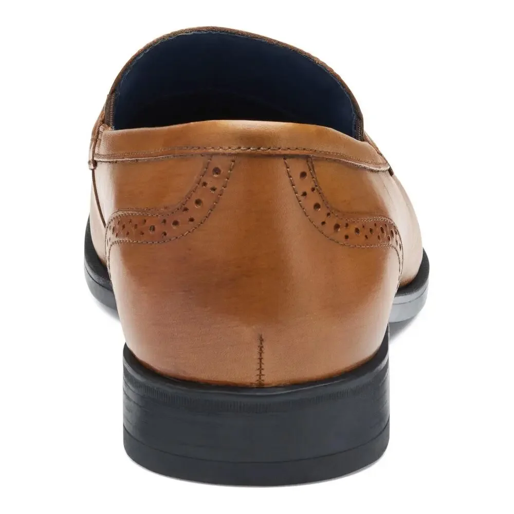 JOHNSTON & MURPHY MENS GIBBONS BIT TAN HAND/STAINED FULL GRAIN 13 M (D)